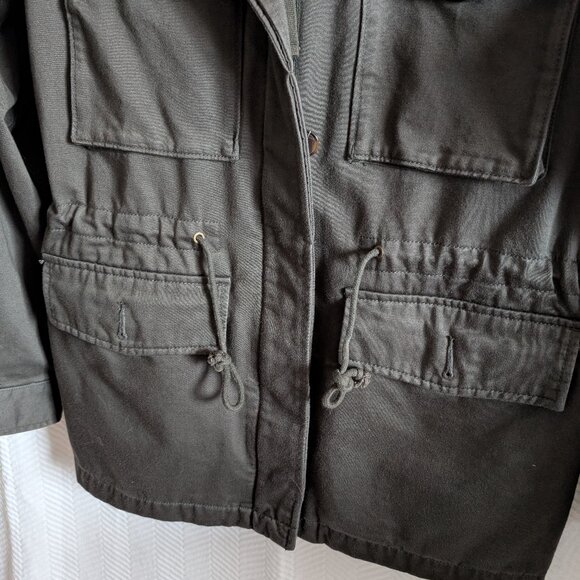 Aritzia SUNDAY BEST 100% Cotton Utility Jacket, Medium, Hooded, Drawstring waist - Picture 8 of 15